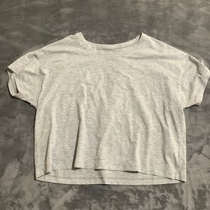 Lululemon Cates Tee Crop Top Gray Size 8